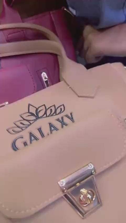 Brown leather Shoulder Bag & Wallet Set for Girls